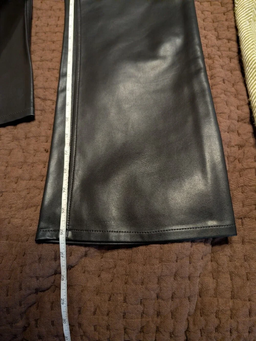J. Crew Black Faux Leather Cropped Straight-Leg Pants